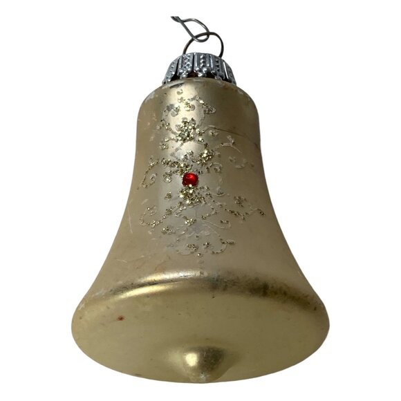 Mercury Glass Christmas Ornaments Vintage Gold Bells Set of 4 Made in Germany - Picture 16 of 16